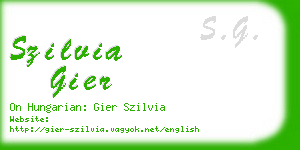szilvia gier business card
